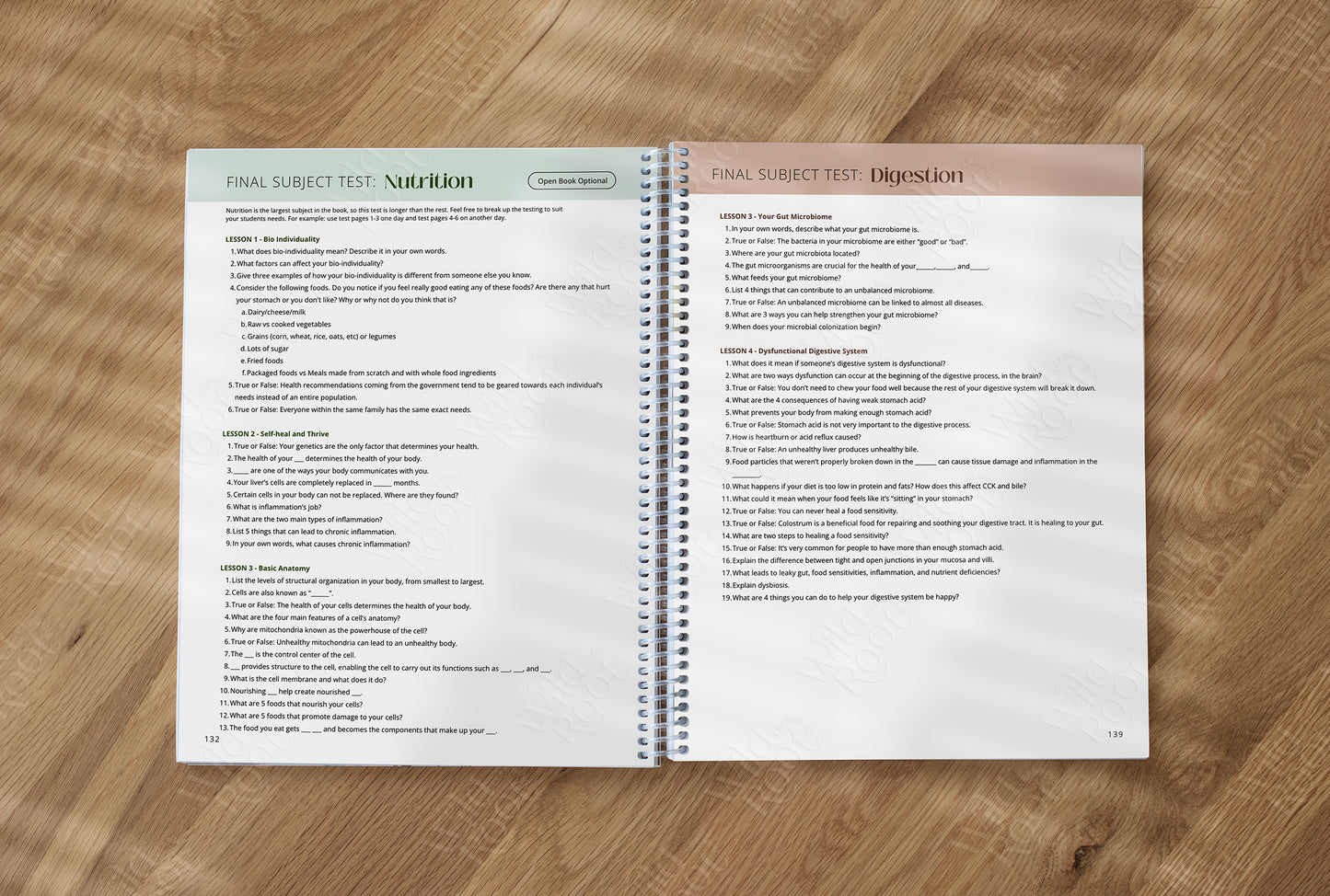 Functional Nutrition Student Workbook - Grades 6-12